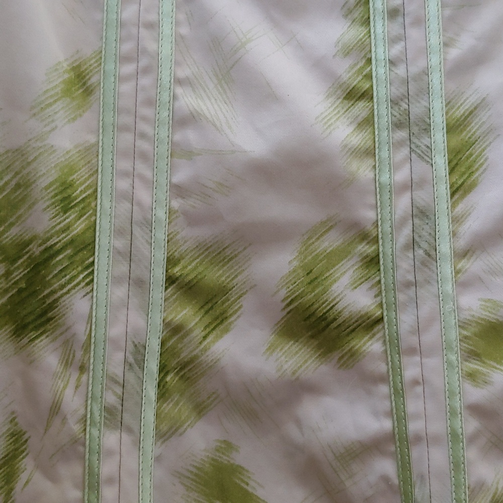 Y2K Old Navy Cotton Panel Wavy Flare Skirt w/Satin Sash, Waist 35 in. (Spr 2006) - Picture 3 of 8